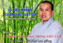 10 Điều Không Của Người Xuất Gia – Không Tính Công Trong Việc Làm – Thích Nữ Như Lan 10 dieu khong cua nguoi xuat gia 2