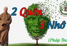 2 Quên 3 Nhớ – Thích Pháp Hòa 2 quen 3 nho thich phap hoa