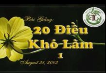 20 Điều Khó Làm – Thích Pháp Hòa 20 dieu kho lam thich phap hoa