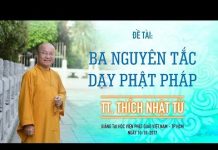 Ba Nguyên Tắc Chia Sẻ Phật Pháp – Thích Nhật Từ ba nguyen tac chia se phat phap