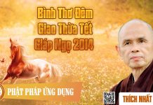 Bình Thơ Đêm Giao Thừa Tết Giáp Ngọ 2014 – Thích Nhất Hạnh binh tho dem giao thua tet giap