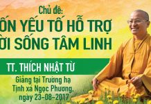Bốn Yếu Tố Hỗ Trợ Đời Sống Tâm Linh – Thích Nhật Từ bon yeu to ho tro doi song tam l