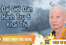 Đại Giới Đàn Hành Trụ 6 – Khai Thị – Thích Trí Quảng dai gioi dan hanh tru 6 khai thi