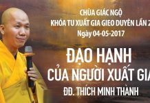 Đạo Hạnh Của Người Xuất Gia – Thích Minh Thành dao hanh cua nguoi xuat gia thic