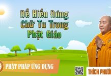 Để Hiểu Đúng Chữ Tu Trong Phật Giáo – Thích Phước Tiến de hieu dung chu tu trong phat g