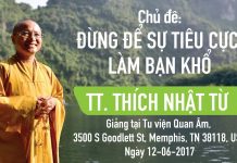 Đừng Để Sự Tiêu Cực Làm Bạn Khổ – Thích Nhật Từ dung de su tieu cuc lam ban kho