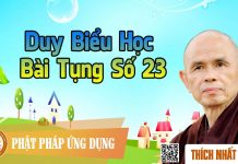 Duy Biểu Học Bài Tụng Số 23 – Thích Nhất Hạnh duy bieu hoc bai tung so 23 thic
