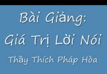 Giá Trị Lời Nói – Thích Pháp Hòa gia tri loi noi thich phap hoa