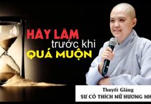 Hãy Làm Trước Khi Quá Muộn – Thích Nữ Hương Nhũ hay lam truoc khi qua muon thich