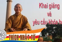 Khai giảng và yêu cầu khoá học – Thích Nhật Từ – 16/05/2004 khai giang va yeu cau khoa hoc t