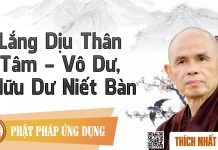 Lắng Dịu Thân Tâm – Vô Dư, Hữu Dư Niết Bàn – Thích Nhất Hạnh lang diu than tam vo du huu du n