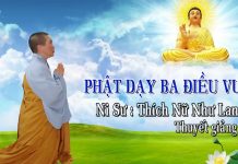 Phật Dạy Ba Điều Vui – Thích Nữ Như Lan phat day ba dieu vui thich nu nh