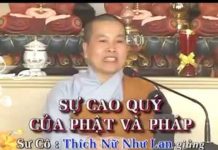 Sự Cao Quý Của Phật Và Pháp – Thích Nữ Như Lan su cao quy cua phat va phap thic