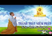 Thành Thật Niệm Phật – Thích Nữ Như Lan thanh that niem phat thich nu nh