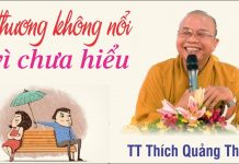 Thương Không Nổi Vì Chưa Hiểu – Thích Quảng Thiện thuong khong noi vi chua hieu th