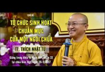 Tổ Chức Sinh Hoạt Chuẩn Mực Của Một Ngôi Chùa – Thích Nhật Từ to chuc sinh hoat chuan muc cua