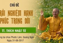 Trải Nghiệm Hạnh Phúc Trong Đời – Thích Nhật Từ trai nghiem hanh phuc trong doi