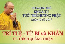 Trí Tuệ, Từ Bi và Nhẫn – Thích Quảng Thiện tri tue tu bi va nhan thich quan