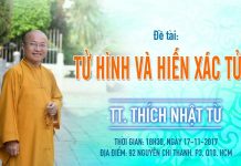 Tử Hình Và Hiến Xác Tử Tù – Thích Nhật Từ tu hinh va hien xac tu tu thich