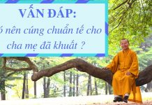 Vấn đáp: Cúng chuẩn tế cho cha mẹ đã khuất – Thích Nhật Từ van dap cung chuan te cho cha me