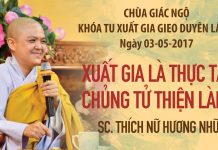 Xuất Gia Là Thực Tập Chủng Tử Thiện Lành – Thích Nữ Hương Nhũ xuat gia la thuc tap chung tu th