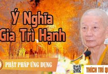 Ý Nghĩa Gia Trì Hạnh – Thích Trí Quảng y nghia gia tri hanh thich tri q