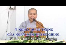 Ý Nghĩa Quan Trọng Của Ngày Rằm Tháng Giêng – Thích Nữ Như Lan y nghia quan trong cua ngay ram