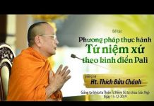 Phương pháp thực hành Tứ Niệm Xứ theo kinh điển Pali – Thích Bửu Chánh phuong phap thuc hanh tu niem xu