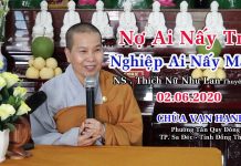 Nợ ai nấy trả – nghiệp ai nấy mang – Thích Nữ Như Lan