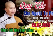 Quy tắc cho người tu Phật – Thích Nữ Như Lan