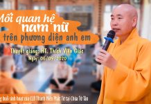 Mối Quan Hệ Nam Nữ Trên Phương Diện Anh Em – Thích Viên Giác