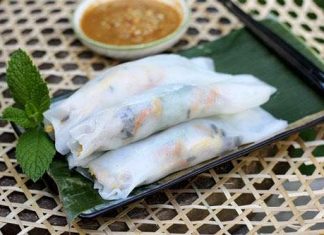 Bánh ướt cuốn chay Bánh ướt cuốn chay