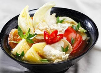 Canh chua bông so đũa chay Canh chua bông so đũa chay