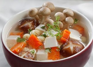 Canh nấm hạt sen Canh nấm hạt sen