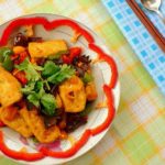 Đậu phụ xào ớt chuông, mộc nhĩ Đậu phụ xào ớt chuông, mộc nhĩ