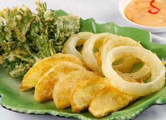 Rau củ nhúng bột chiên xù Rau củ nhúng bột chiên xù