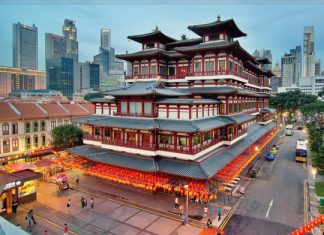Ngôi chùa mang kiến trúc thời Đường trên đất Singapore Ngôi chùa mang kiến trúc thời Đường trên đất Singapore