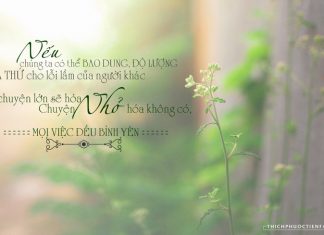 Sống tốt để lòng thanh thản