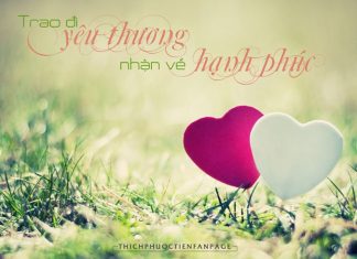 Trao đi yêu thương, nhận về hạnh phúc