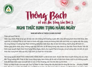 Thông Bạch về việc Ấn Tống Kinh Tụng Hằng Ngày lần 3