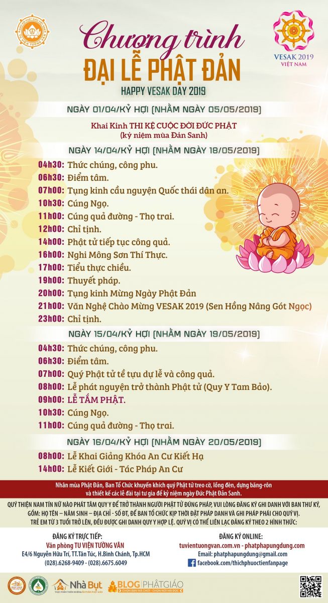 Chương trình Đại Lễ Phật Đản VESAK 2019 - PL 2563