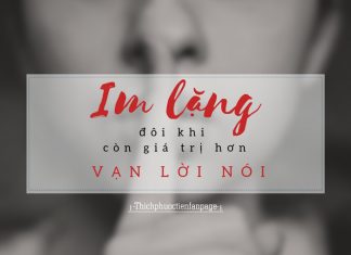 Đôi khi, im lặng đáng giá hơn ngàn lời nói