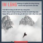 Im lặng không có nghĩa là trống không, mà là một quá trình chờ đợi. im lang