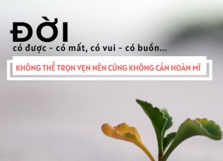 Đời không thể trọn vẹn nên cũng không cần hoàn mĩ. doi khong the trong ven nen cung khong can hoan my