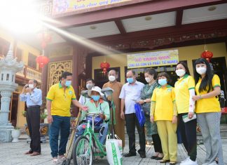 TVTV: Trao tặng 500 phần quà và 02 chiếc xe lắc cho bà con Xã Thiện Mỹ – H. Trà Ôn – T. Vĩnh Long. phat qua tet nhi my 2021 9 1