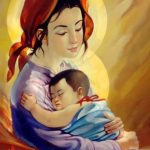 Chùa sử dụng tranh “mẹ bồng con” có phù hợp? anh nd 1 3714