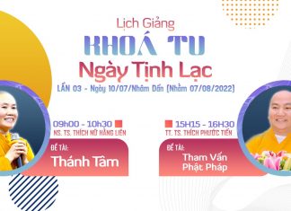 Lịch giảng Khoá Tu Ngày Tịnh Lạc lần 03 lan03