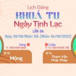 Lịch giảng Khoá tu Ngày tịnh lạc lần 04 lan04