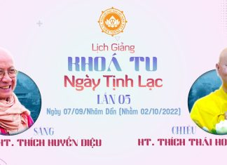 Lịch giảng Khoá tu ngày tịnh lạc lần 05 lan05