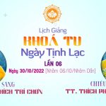 Lịch giảng Khoá Tu Ngày Tịnh Lạc lần 06 lan06